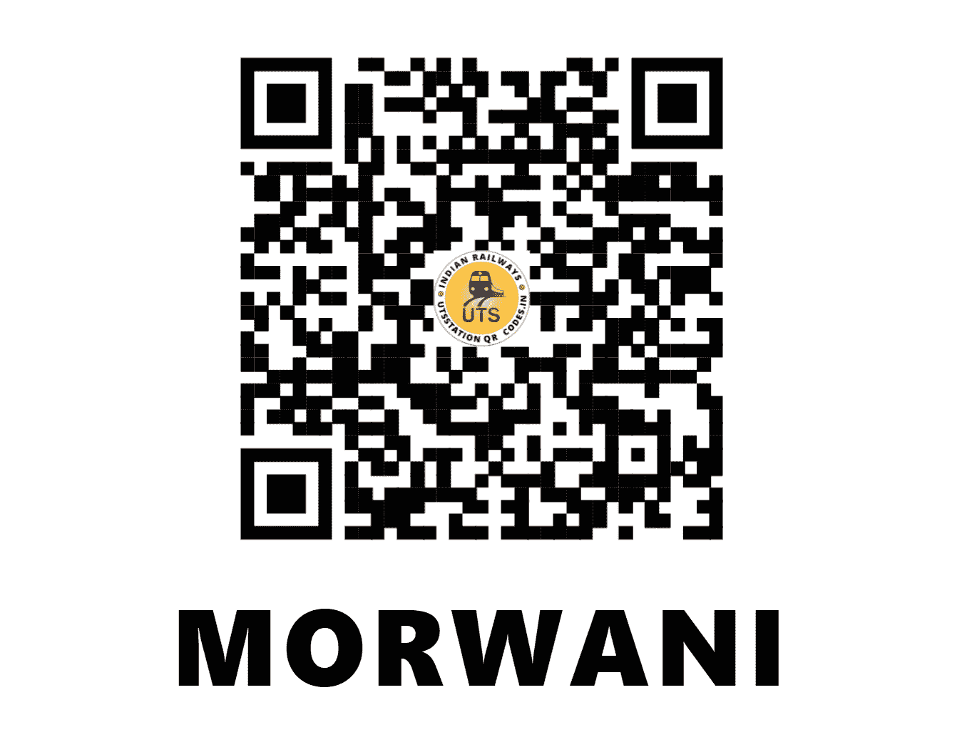UTS QR Code for MORWANI - MRN - WR (MADHYA PRADESH)